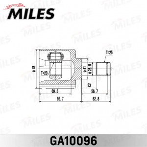 ШРУС внутренний MITSUBISHI CARISMA 95-03 GA10096 GA10096 MILES