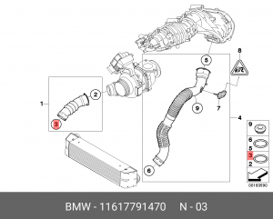 кольцо уплотнительное!\ BMW M47/M57/M57M2 All 11 61 7 791 470 BMW