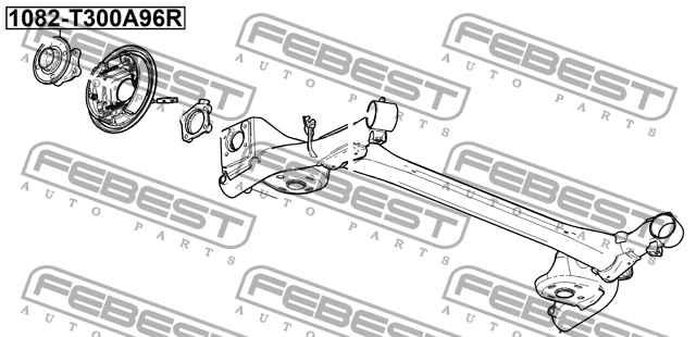 Ступица задняя 1082-T300A96R FEBEST