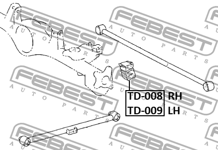 Отбойник заднего амортизатора TOYOTA PRADO 02-10 TD-008 TD-008 FEBEST