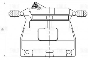 Суппорт торм. для а/м Ford Transit (13-) перед. лев. d=48мм (диск 308/310мм) (CF CF 800442 TRIALLI