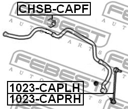 Тяга стабилизатора передн правая CHEVROLET CAPTIVA (C100) 2007- 1023-CAPRH 1023-CAPRH FEBEST