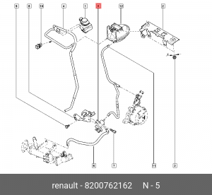 клапан рециркуляции картерных газов!\ Opel Movano, Renault Kangoo/Laguna 1.9-2.5 8200762162 RENAULT