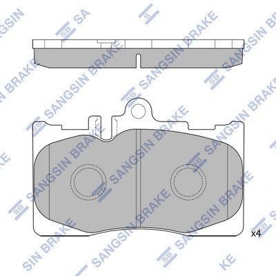 Тормозная колодка SP4314 SP4314 SANGSIN