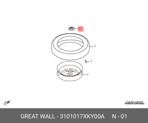 Болт крепления колеса запасного GREAT WALL/HAVAL 3101017XKY00A GREAT WALL