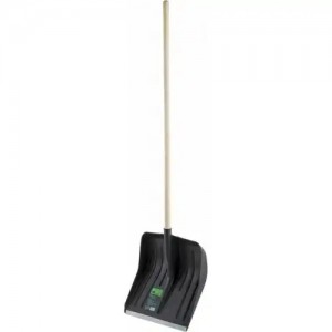 Лопата снеговая пластиковая 400х420мм с деревянным черенком СИБРТЕХ 61580 SIBRTEC