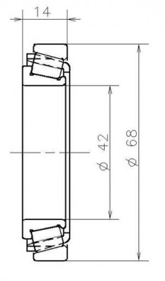 Подшипник диф. КПП [42x68x14] EC12238 NTN SNR