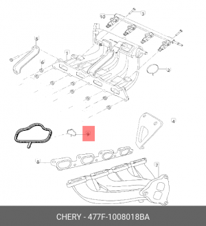 Прокладка коллектора CHERY Bonus впускного OE 477F-1008018BA CHERY