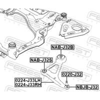 Рычаг подвески NISSAN Teana (14-) передней нижний правый FEBEST 0224J33RH FEBEST