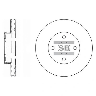 Диск тормозной Toyota Corolla 2.0D4D 04 SD4008 SD4008 SANGSIN
