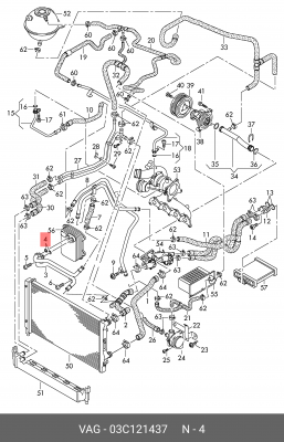 Кольцо уплотнительное AUDI VW OE 03C 121 437 VAG