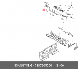 Винт SSANGYONG Rexton (02-) OE 7887205000 SSANG YONG