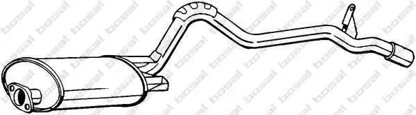 Глушитель MITSUBISHI L200 (01-07) задняя часть BOSAL 283-605 BOSAL