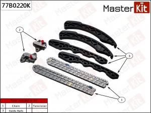 Комплект цепи ГРМ Subaru FA20D, FA25 77B0220K 77B0220K MASTER KIT