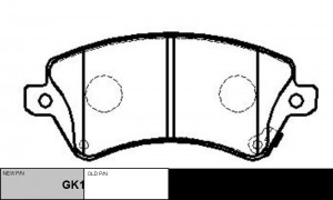 Колодки тормозные TOYOTA Corolla 2001 ~ 2008 / Corolla HB 2001 ~ 2007 перед прав GK1055 CTR