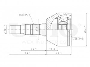 ШРУС внешний CVJ-20063 UNIO
