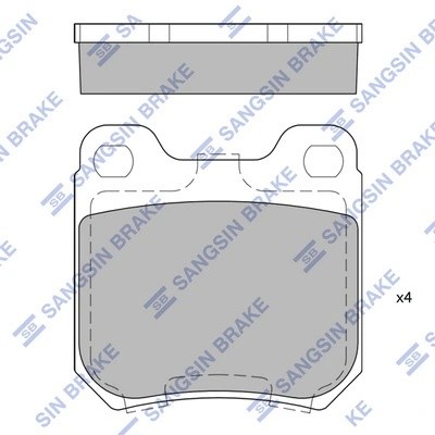 Колодки тормозные дисковые Opel Omega A/B/Vectra В 1.6-2.2DTi 87-03 SP1760 SP1760 SANGSIN