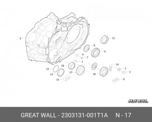 САЛЬНИК ПРИВОДА HOVER M2 2303131-001T1A 2303131001T1A GREAT WALL