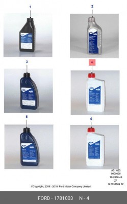 Жидкость гидроусилителя руля зеленая 1л FORD OE 1 781 003 FORD