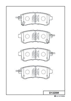 Замена на D1329MH Колодки тормозные дисковые  INFINITI QX4 D1329M D1329M MK KASHIYAMA