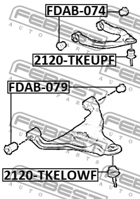 Опора шаровая верхняя FORD RANGER TKE 2012- 2120-TKEUPF 2120-TKEUPF FEBEST
