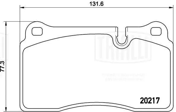 Колодки торм. Land Rover Range Rover Sport (05-) диск. перед. т/с Brembo (с датч PF4250 TRIALLI