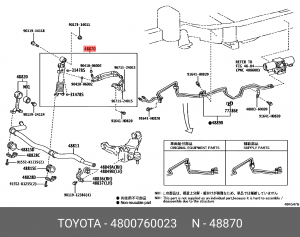 Стойка переднего стабилизатора гидравлическая 48007-60023 48007-60023 TOYOTA