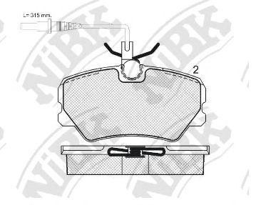 Колодки тормозные PEUGEOT 405 передние (4шт.) NIBK PN0297W NIBK