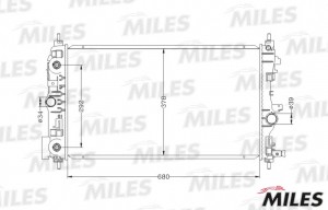Радиатор (паяный) CHEVROLET CRUZE 09- 1.4T AT ACRB108 ACRB108 MILES