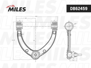 Рычаг передней подвески правый верхний MERCEDES BENZ W166/X166 12- (LEMFORDER 37 DB62459 MILES
