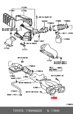 прокладка коллектора впускного!\ Lexus SC 300/GS 300 3.0 24V 91-96 17849-46020 TOYOTA