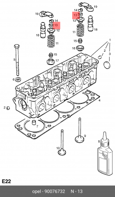 Сухарь клапана DAEWOO Nexia OE 90076732 GENERAL MOTORS