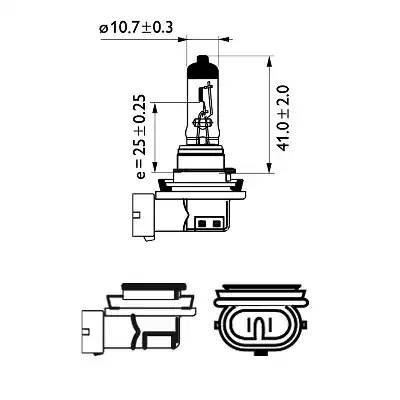 Лампа PHILIPS White Vision в блистере H11 12V 55W PGJ19-2 12362WHVB1 PHILIPS