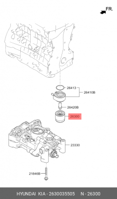 фильтр масляный!\ Hyundai Accent/Lantra/Sonata 1.5-3.0 90> 2630035505 MOBIS