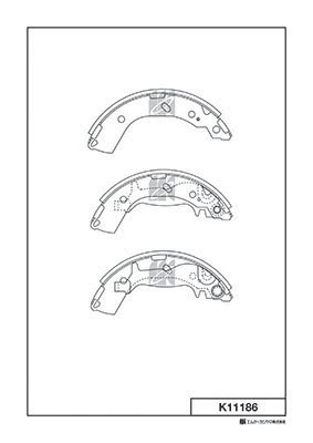 Колодки тормозные барабанные Hyundai Getz 02-05 K11186 K11186 MK KASHIYAMA