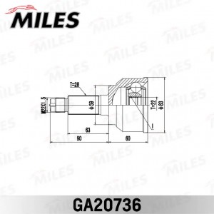 ШРУС наружный MAZDA 3 BK 03-08 GA20736 GA20736 MILES