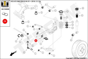 Ремкомплект поперечного рычага 00749909 00749909 TEDGUM
