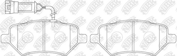PN0838W-NIBK колодки дисковые передние! с антискрип. пл.\ Chery Amulet/QQ/Tiggo  PN0838W NIBK