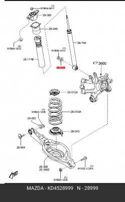 KD4528999 MAZDA ДЕТАЛЬ KD45-28-999 MAZDA