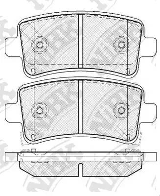 Колодки тормозные дисковые OPEL INSIGNIA 08-/SAAB 9-5 10-)  PN0840 PN0840 NIBK