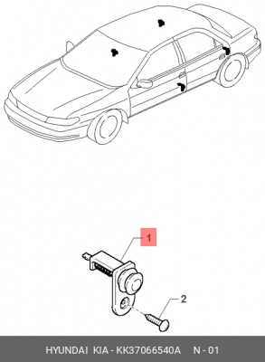 Выключатель концевой HYUNDAI двери OE KK37066540A HYUNDAI KIA