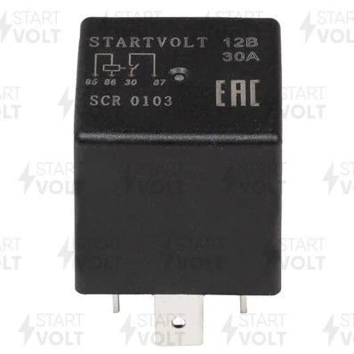 Реле универсальное 4-х контактное 12V 30A (без кронштейна) SCR 0103 START VOLT
