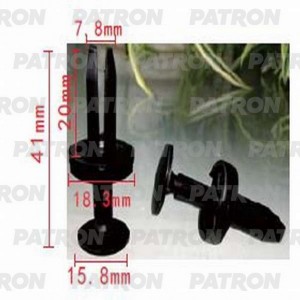 Клипса пластмассовая Chrysler,Dodge,GM,Jeep применяемость: освещение P37-1183 P371183 PATRON