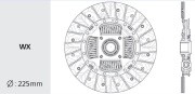 Диск сцепления HYUNDAI Galloper (97-) (4D56) VALEO PHC HD60 VALEO PHC