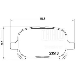 Колодки торм. для а/м Toyota Camry 96- диск. перед. PF4347 PF 4347 TRIALLI