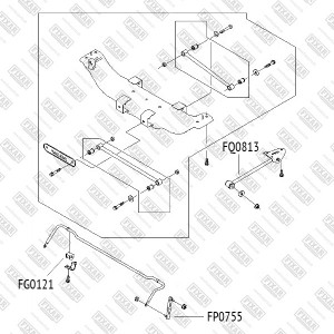 Тяга стабилизатора задняя левая/правая CHEVROLET Lacetti 05- FP0755 FP0755 FIXAR