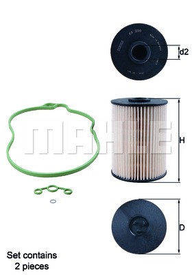 Фильтр топливный KX200D/S MAHLE KNECHT