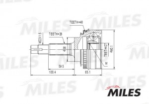 ШРУС наружный TOYOTA CELICA/CAMRY 90-97 (с ABS) (SKF VKJA5728) GA20471 GA20471 MILES