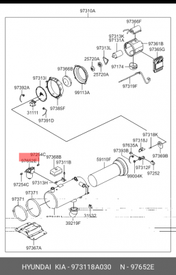 Фильтр топливный HYUNDAI County,AeroTown,AeroSpace ПЖД в сборе OE 973118A030 HYUNDAI KIA