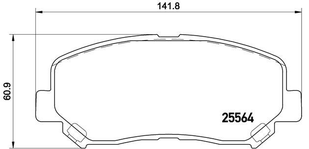P49045 колодки дисковые передние!\ Mazda CX-5 2.0/2.0D 11> P49045 BREMBO